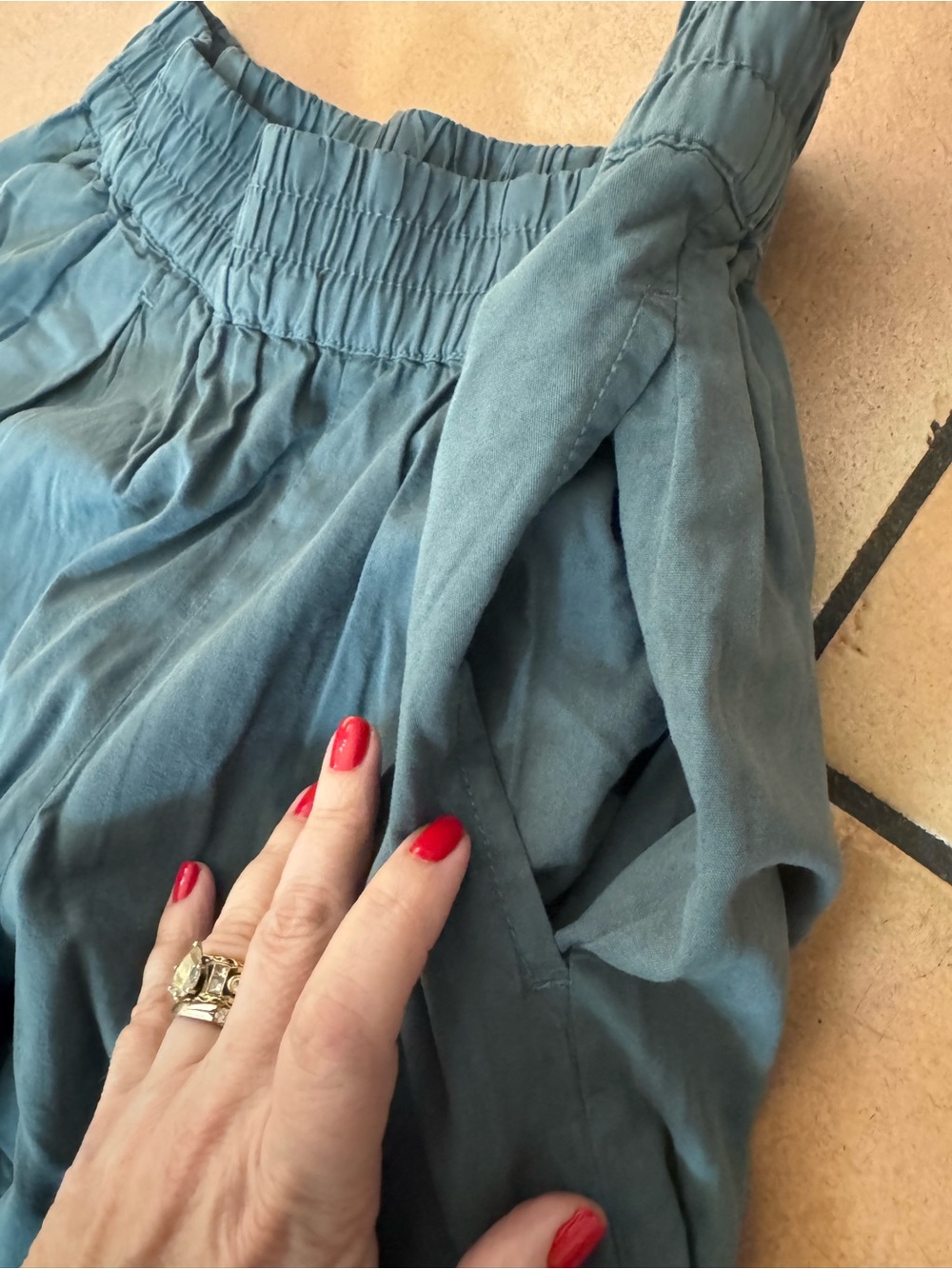 Free People Balloon Pants - Slate Blue - Picture 5 of 6